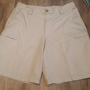Tan golf shorts